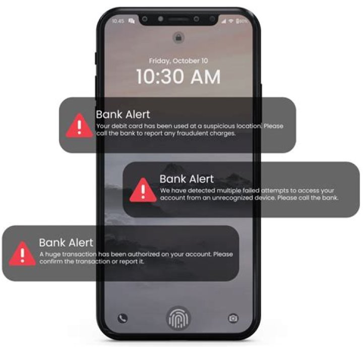 How do customers receive alerts from Bank of America?