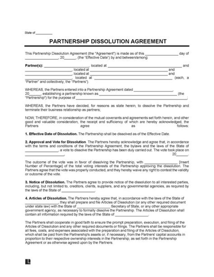 How do I dissolve an LLC partnership in PA?