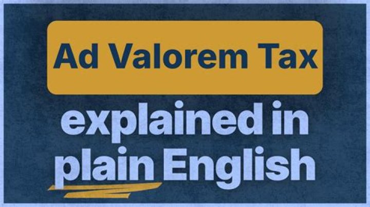 What is an ad valorem tax return?