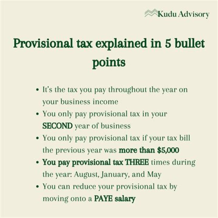 When should provisional tax be paid?